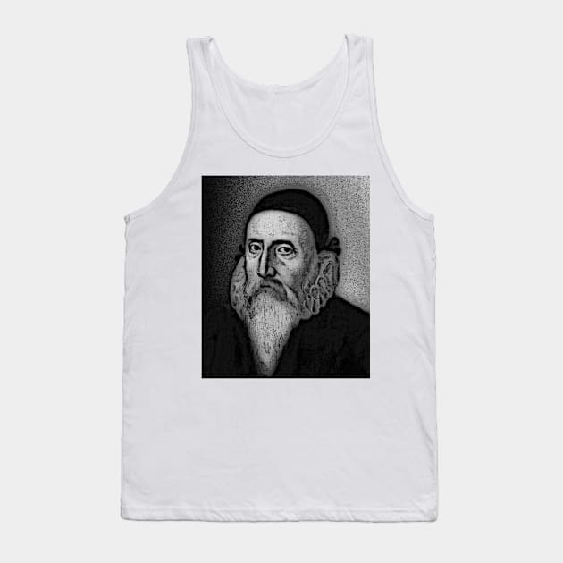 John Dee Black And White Portrait | John Dee Artwork 2 Tank Top by JustLit